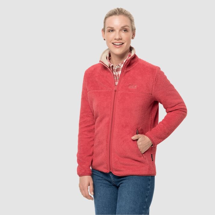 Chamarra Polar Jack Wolfskin Chilly Walk Mujer Coral Rojos Mexico-4567182